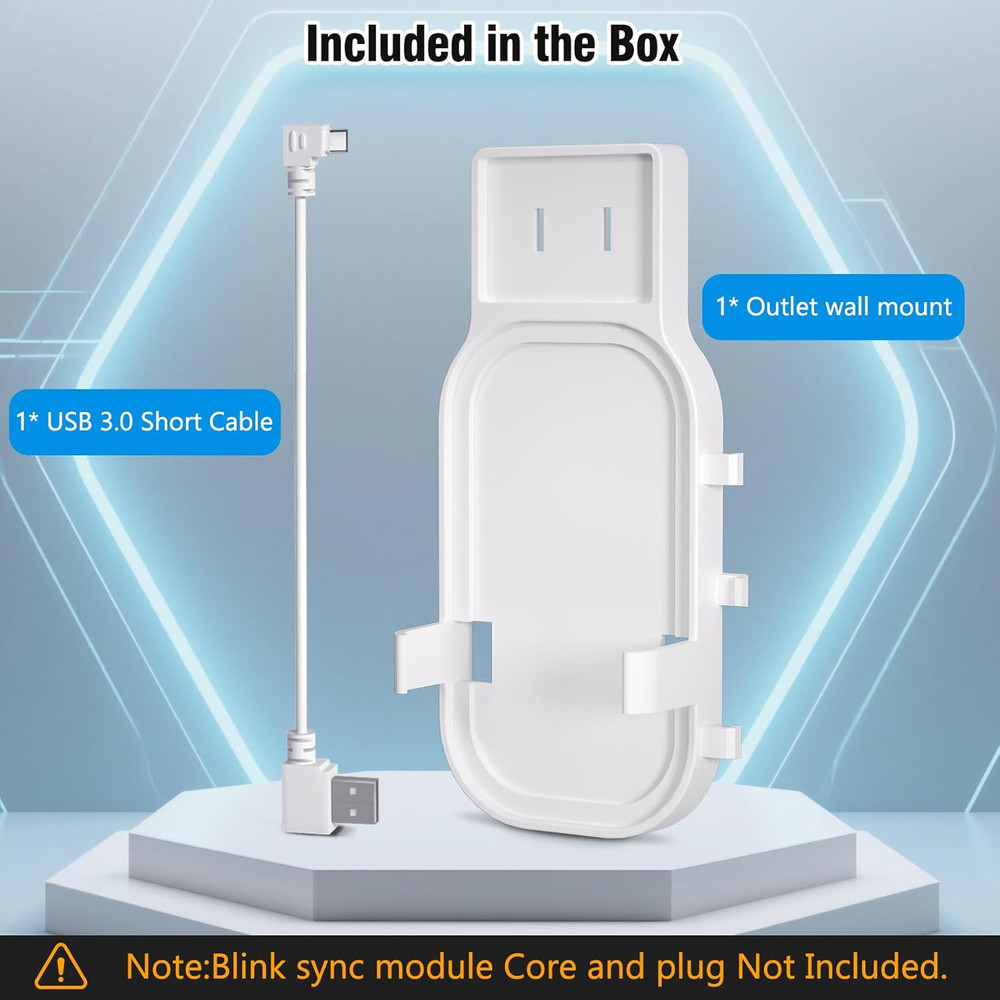 Outlet Wall Mount for Blink Sync Module Core, Module Mount Core Holder for Blink