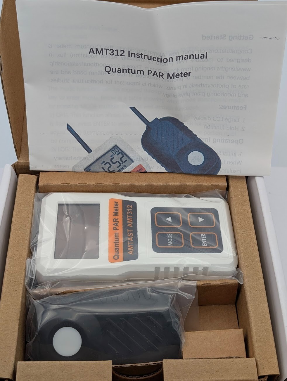 Advanced Quantum Sensor PAR Meter (Micromoles), Measure Light Intensity AMT312