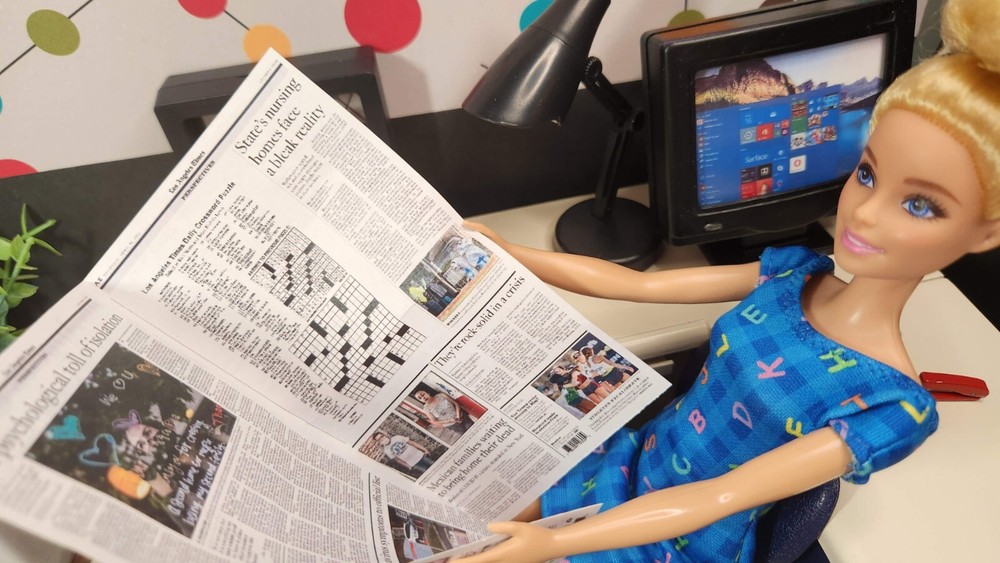 1/6 SCALE Miniature US Newspapers TWO (2)