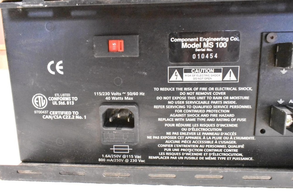 Component Engineering MS-100 Booth Monitor Amplifier