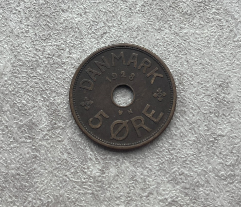 1928 Denmark 5 Ore L2