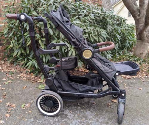 Austlen Entourage Luxury Single-to-Double Stroller Black Used