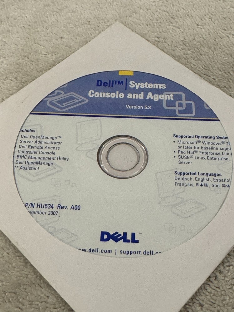 Dell Systems Console & Agent V5.3 - CD ONLY VERY GOOD CONDITION!!!