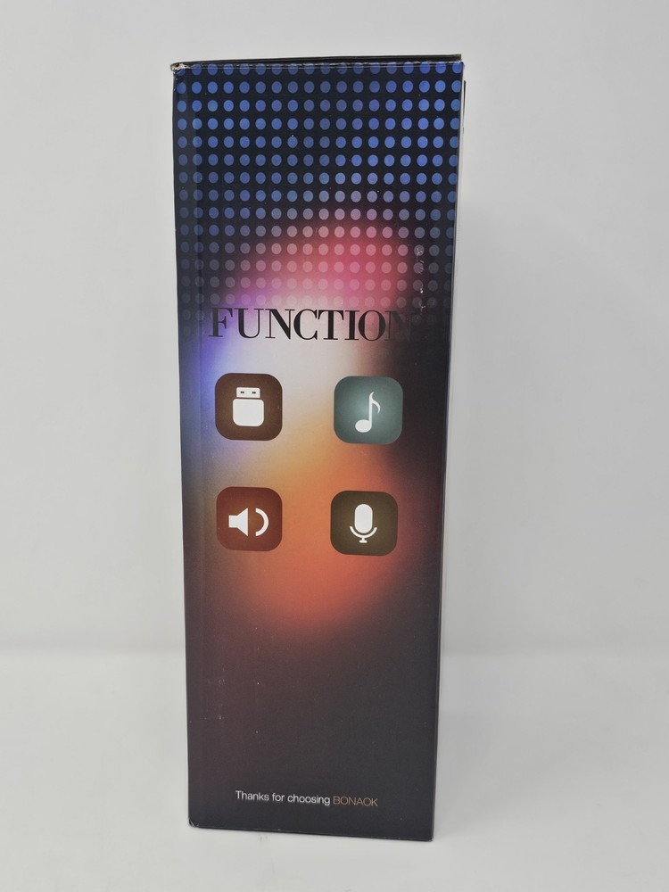 Bonaok Wireless Bluetooth Karaoke Microphone Portable Speaker USB