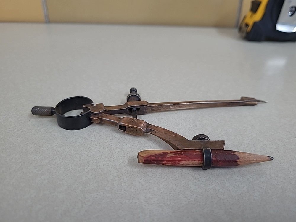Antique Brass Drafting/Math Compass 6" inch