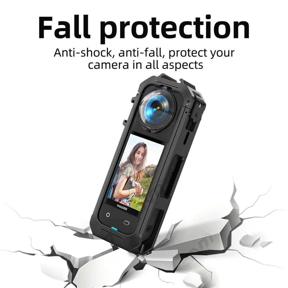 Quick Release Magnetic Base Frame Case for Insta360 X5 Protective Rabbit Cage