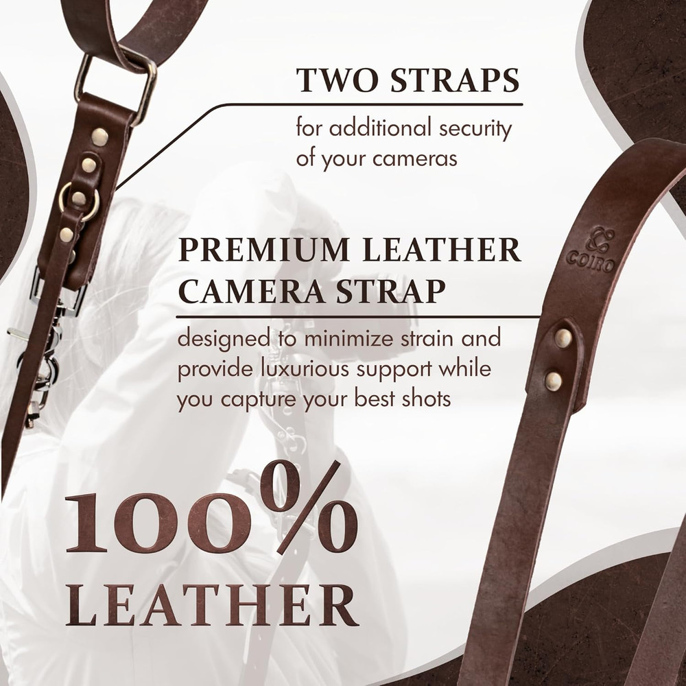 Professional Leather Camera Strap with Quick Release for Single Camera