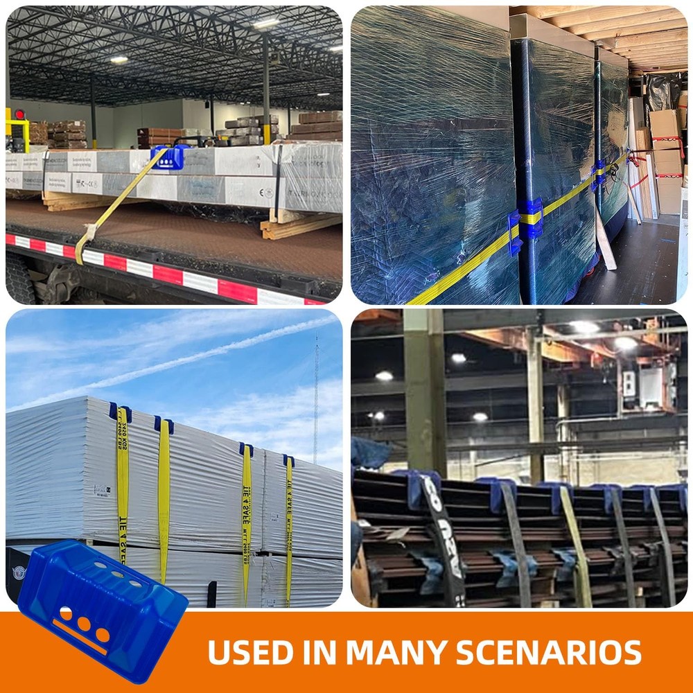 gemigard 20pcs Flatbed Cargo Edge Corner Protectors Strap Blue