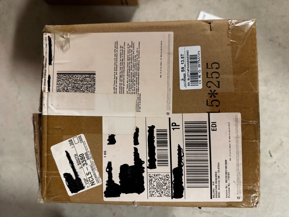 Bitmain Antminer S9 (13.5Th) Miner BTC