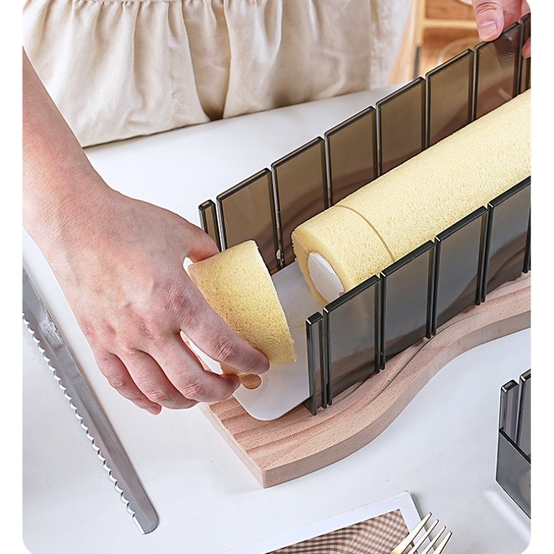 Easy Cake Roll Cutting Mold Slicer Simple Practical Kitchen Baking Layering Tool