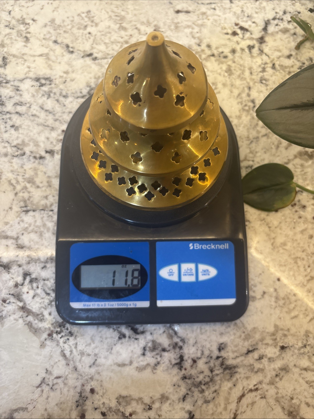 Pier One Brass Incense Burner Candle Holder Christmas Tree Shape luminary