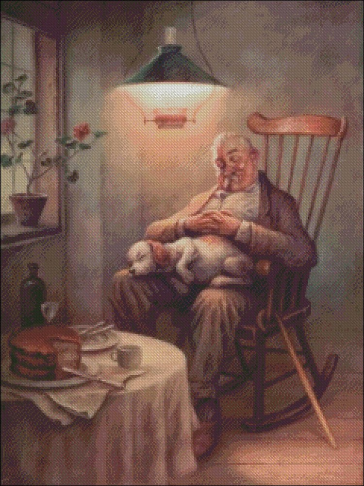 Take a Nap - DIY Chart Counted Cross Stitch Patterns Needlework DMC Color 14 ct