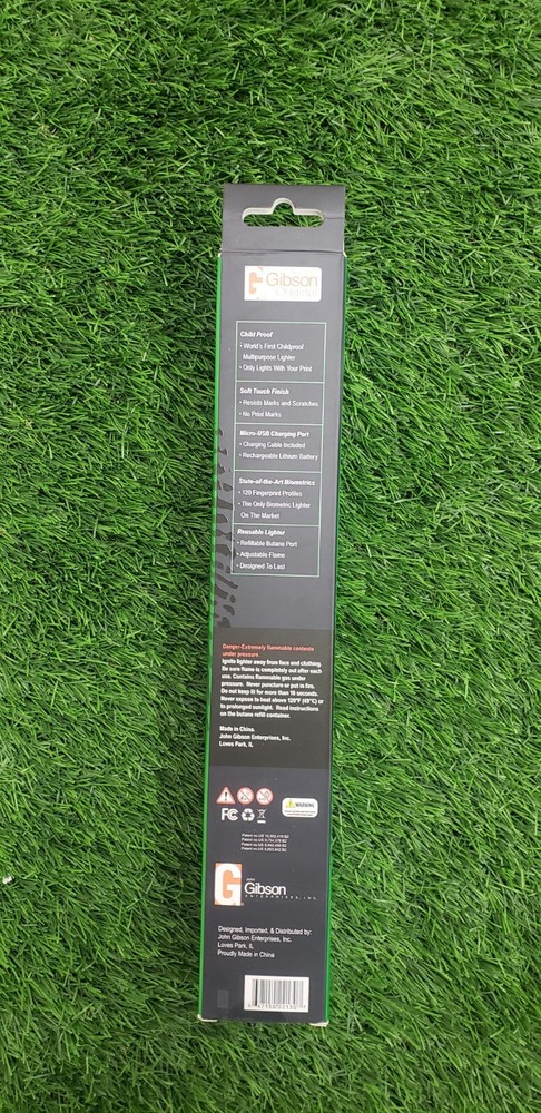 Black Biometric Fingerprint Multipurpose BBQ Lighter -refillable/rechargeable