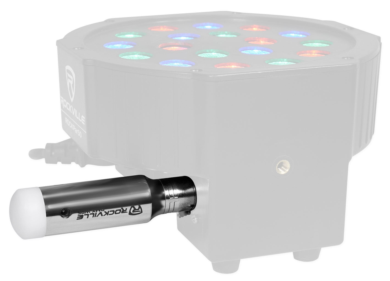 Rockville DMX-WRE 2.4GHZ Wireless DJ DMX Receiver w/ 9 Hour Rechargeable Battery