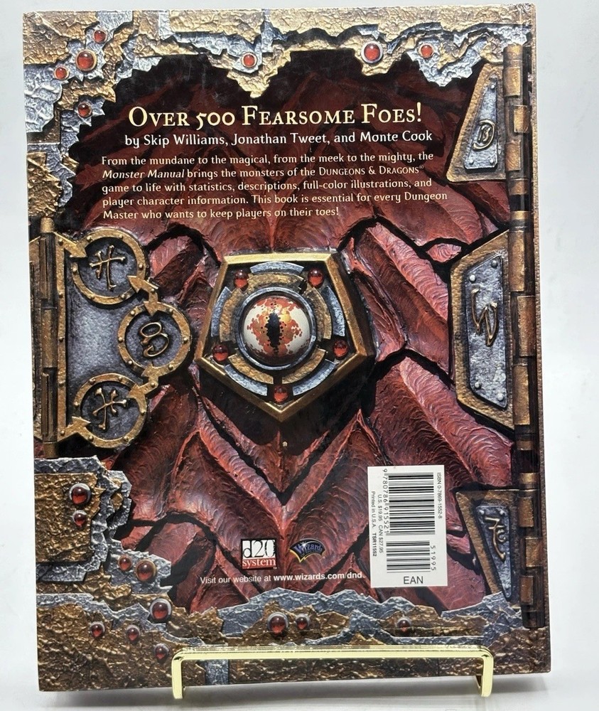 Monster Manual Dungeons & Dragons 3rd Edition Core Rulebook 3 Hard Back