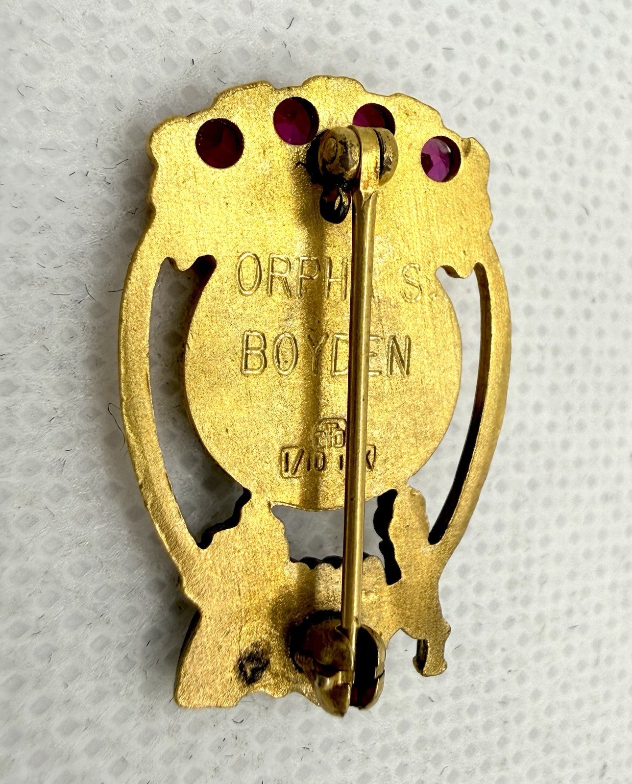 Primary Pin LDS Mormon Red Ruby 1/10 Gold Filled