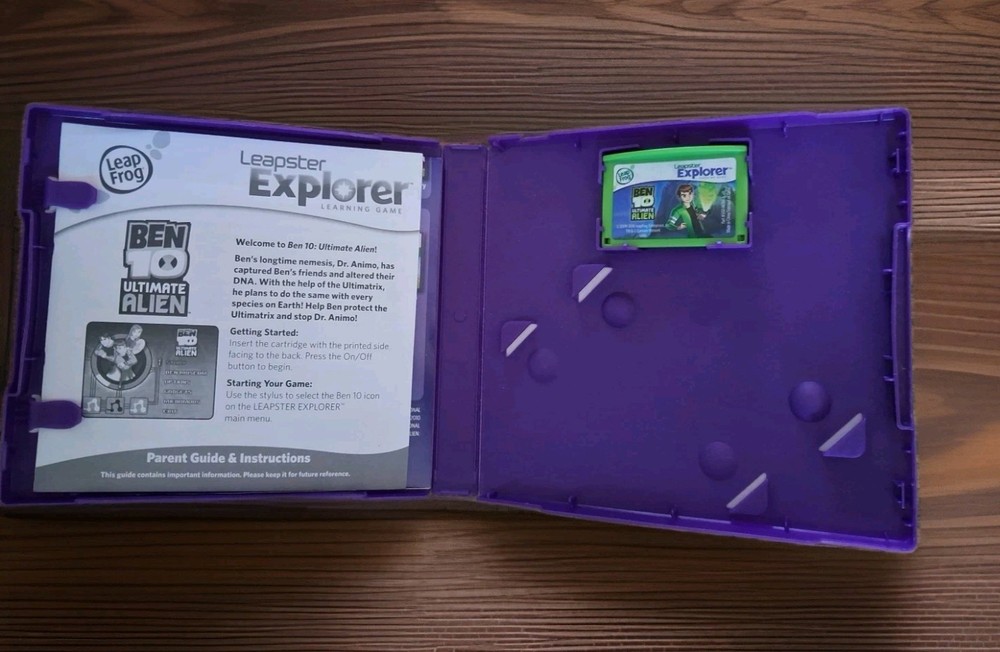 Leap Frog Leapster Explorer Ben 10 Ultimate Alien Learning Game Pre-owned