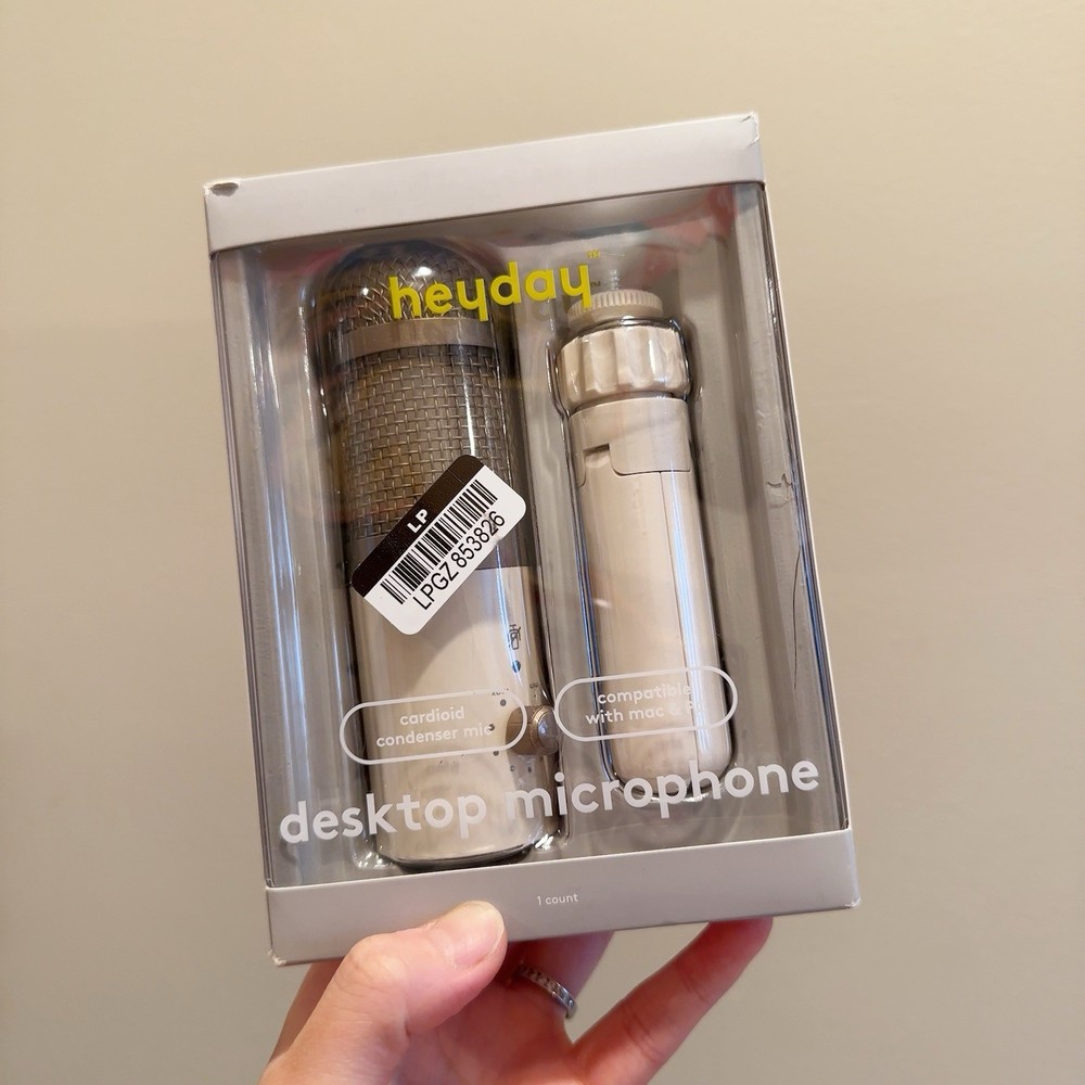 heyday Desktop Microphone - Stone White Open Box