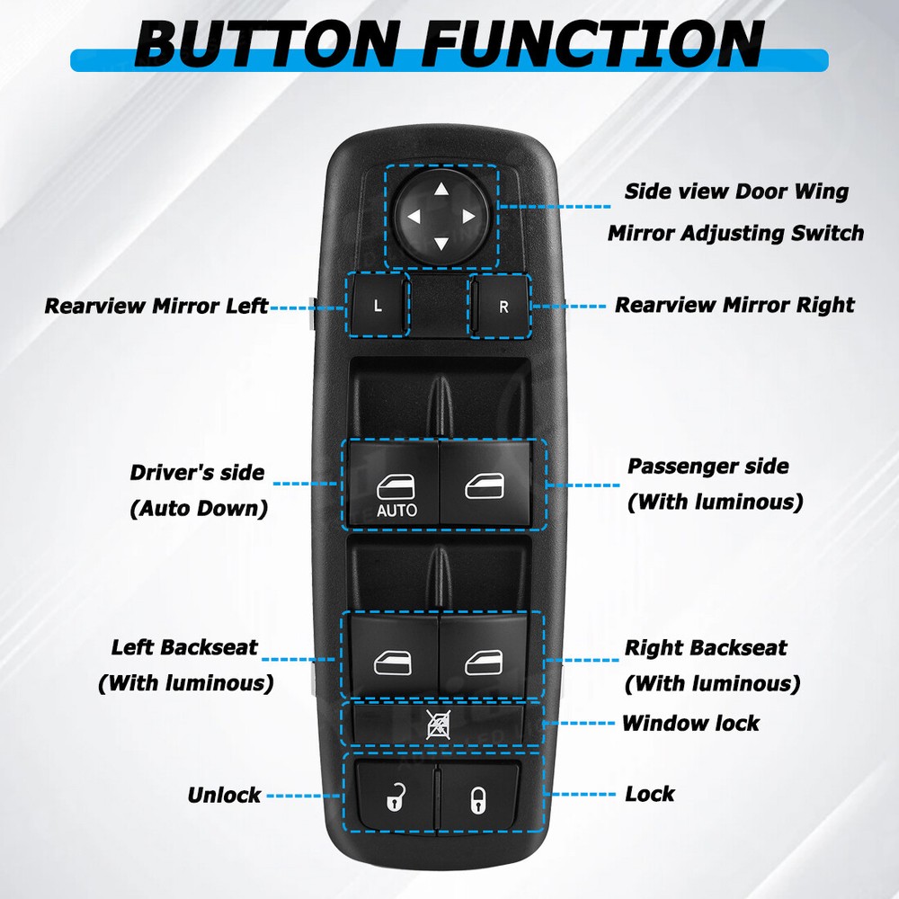 Master Control Window Switch Front Driver for Dodge Journey Nitro Jeep Liberty