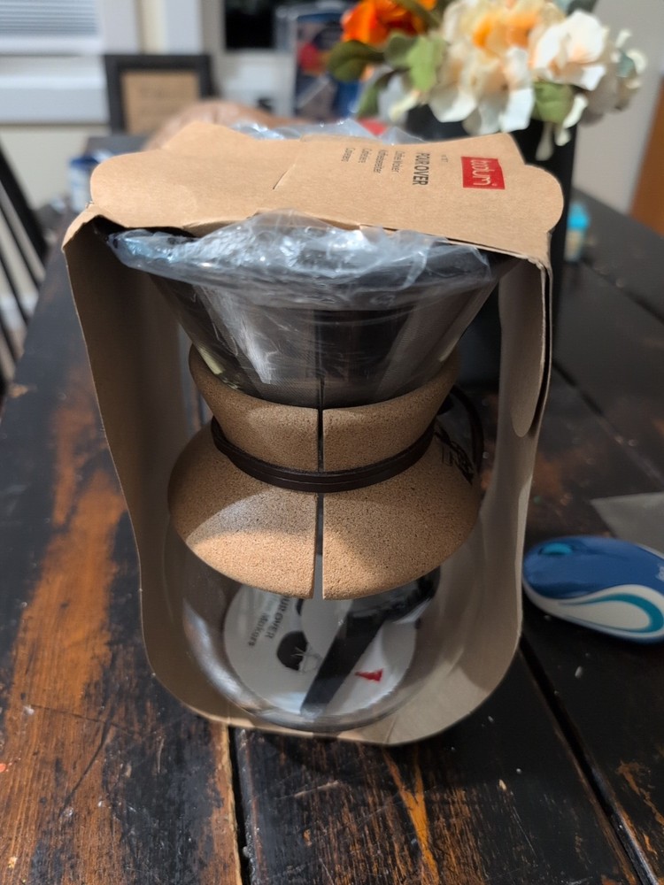 BODUM 11571 Pour Over Coffee Maker 8 Cup with Permanent Filter
