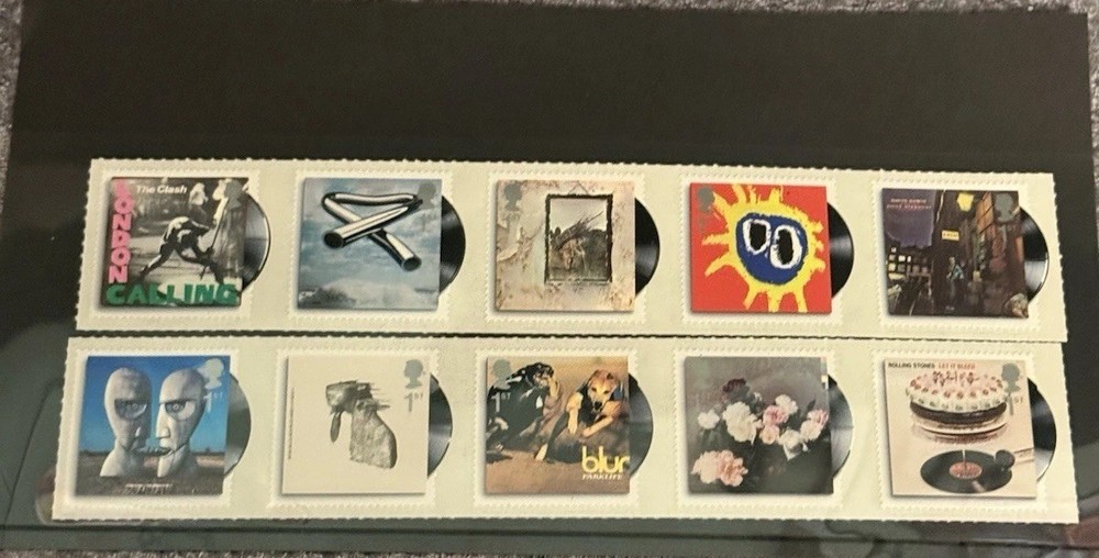 2010 Royal Mail Classic Album Covers Stamp Set British Music Stamps MNH