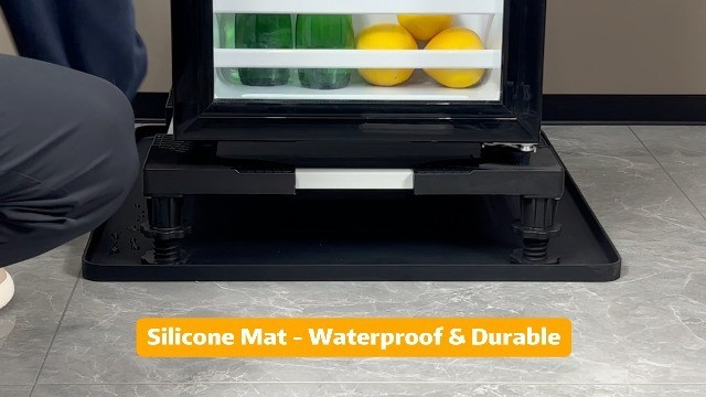 Adjustable Mini Fridge Stand with Drip Tray, Universal Base for Small Refrigerat