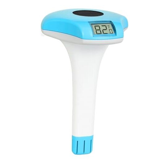 Solar Digital Pool & Spa Thermometer, Weather Resistant Floating Blue