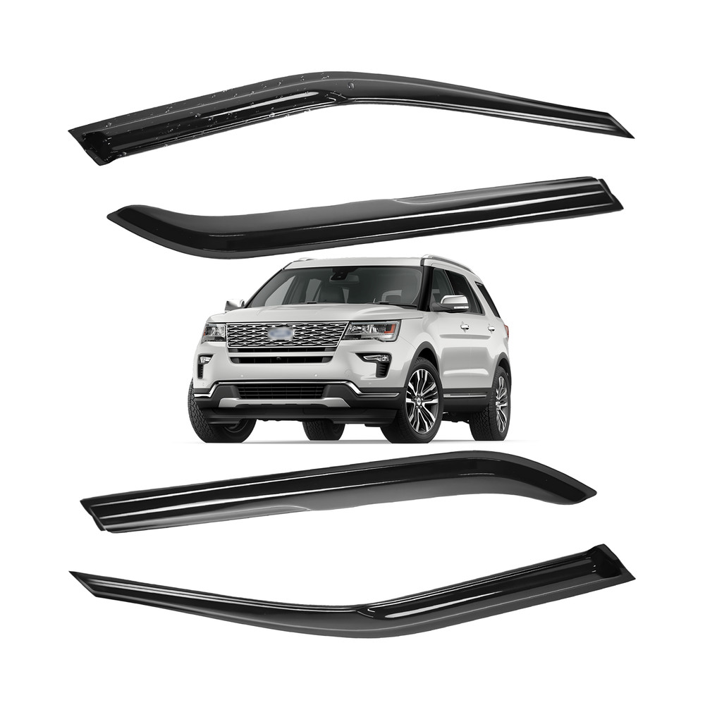 Window Visors Vent Rain Guards For 2011-2019 Ford Explorer Sport Utility 4-Door