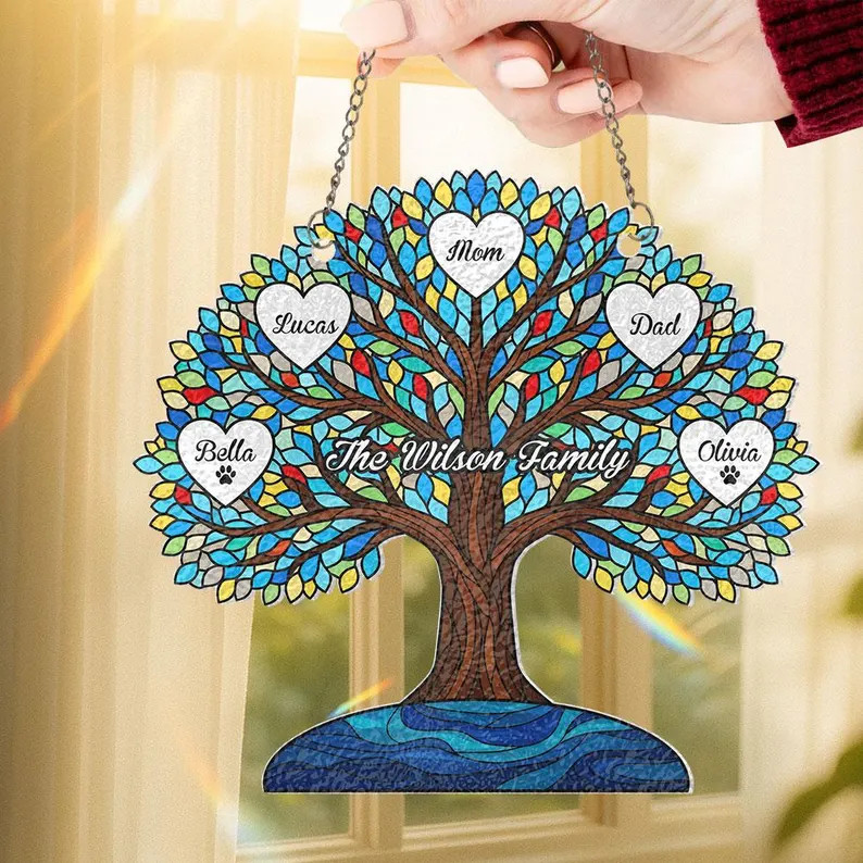 Personalized Family Tree Suncatcher Acrylic