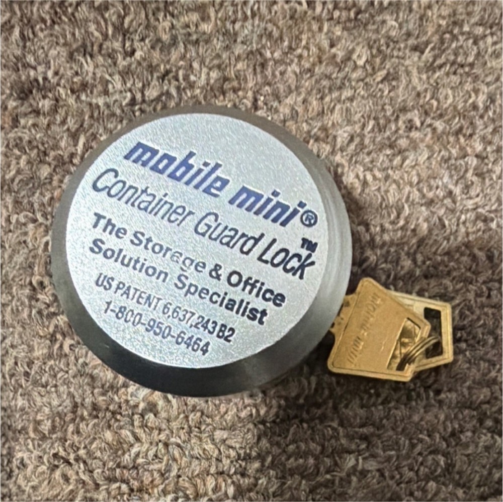 mobile mini Container Guard Lock Padlock Silver with Keys Secure Solution