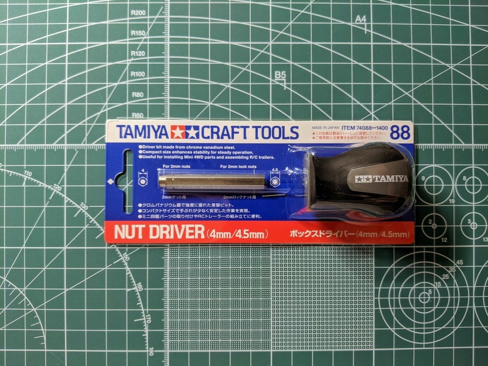 Tamiya Craft Tools NUT DRIVER (4mm/4.5mm) 74088