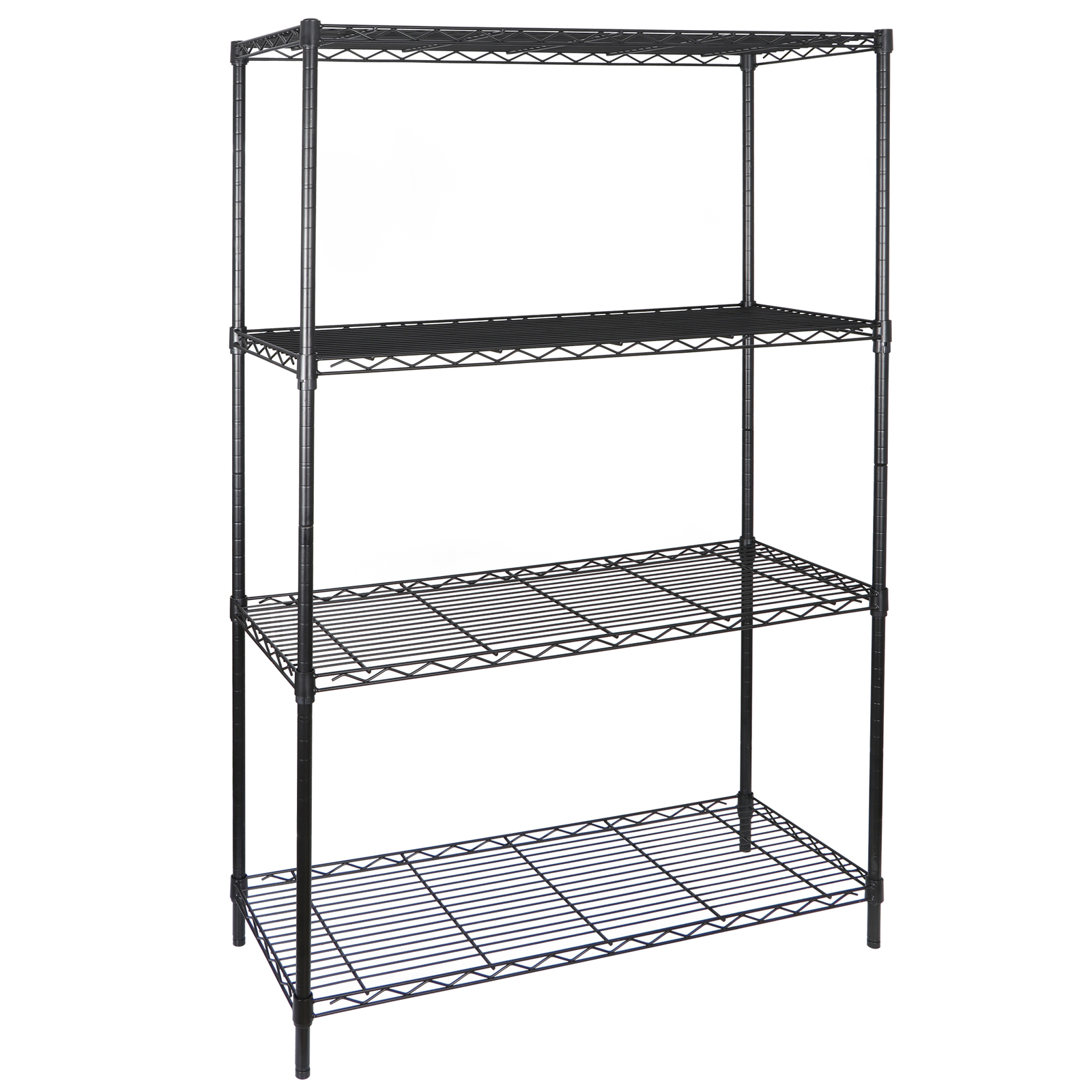 4-Tier Wire Shelving Rack Shelf Household Kitchen Storage Metal Shelf Organizer