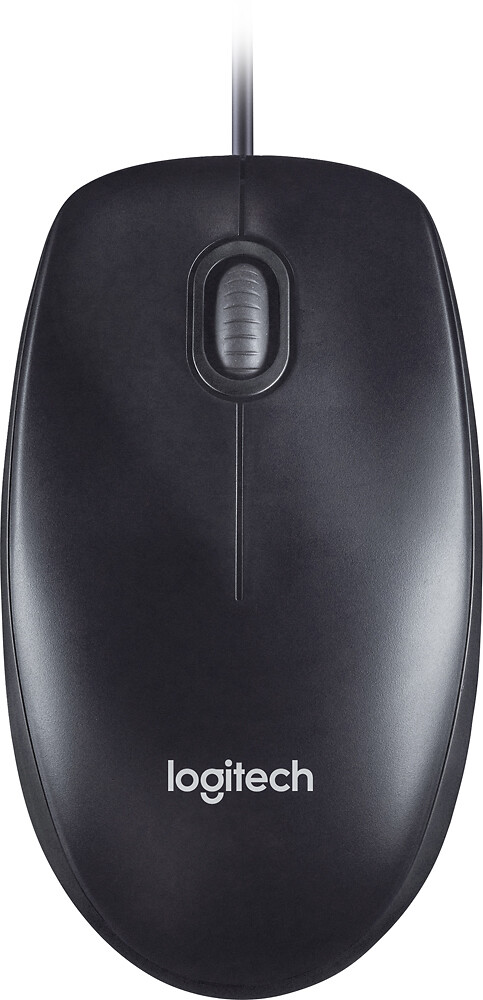 Logitech - M100 Wired Optical Ambidextrous PC Mouse with 1000 DPI Optical Tra...