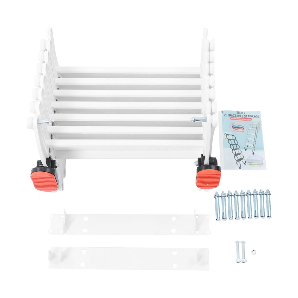 Wall Mounted Folding Ladder Retractable Folding Stair Telescoping Step Ladders