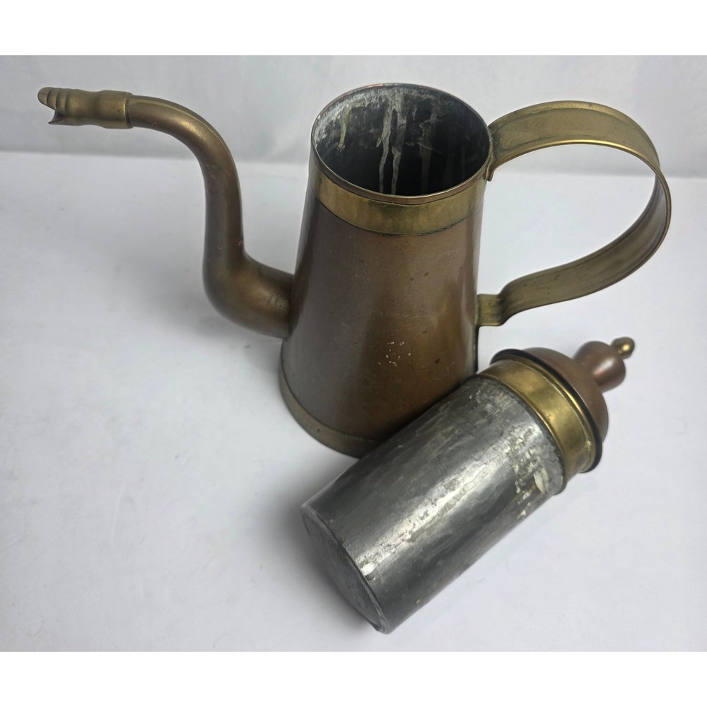 Vintage Middle Eastern solid Brass Dallah Coffee Tea Pot