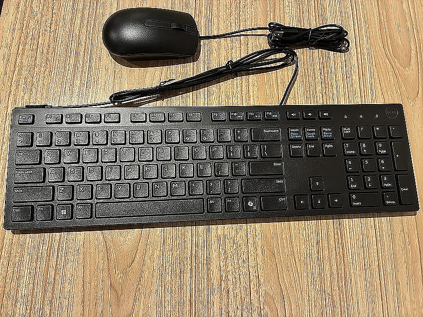 Dell Wired Keyboard KB216-BK-US + Mouse Combo
