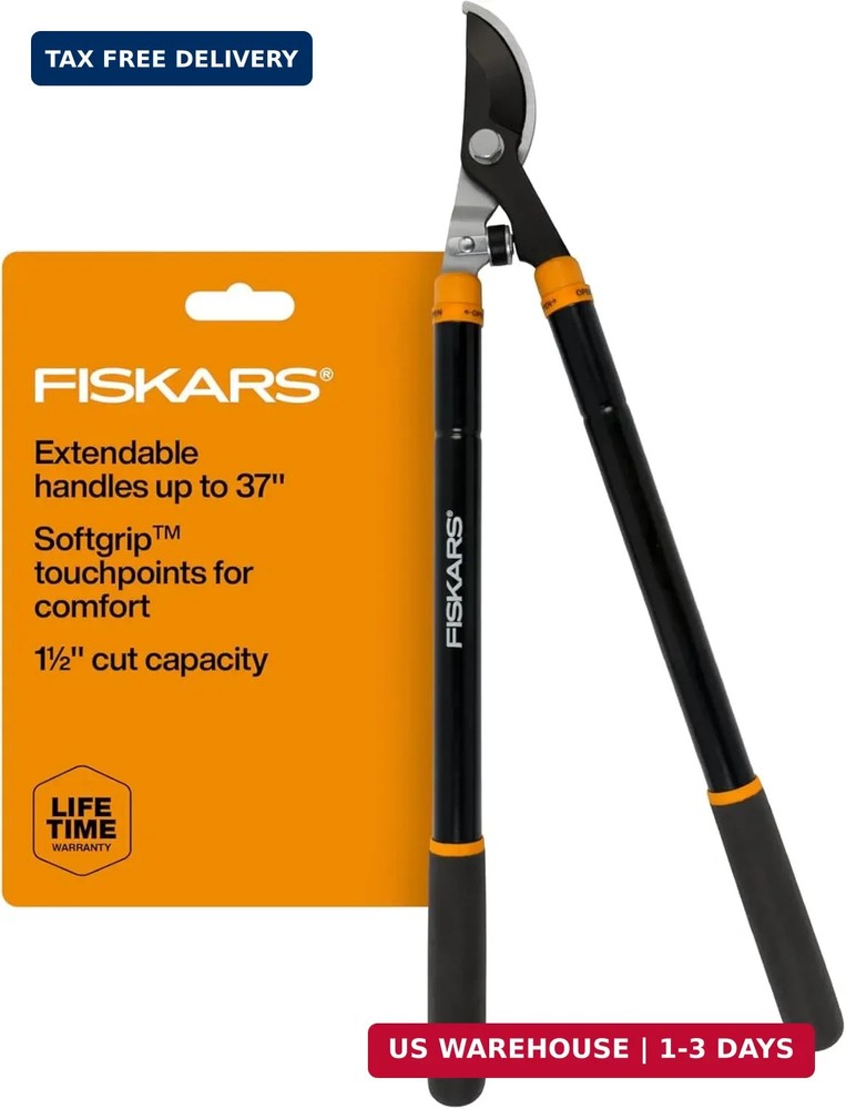 Fiskars Loppers for Tree Trimming, Heavy Duty, with Extendable Handle (24.5"-37"