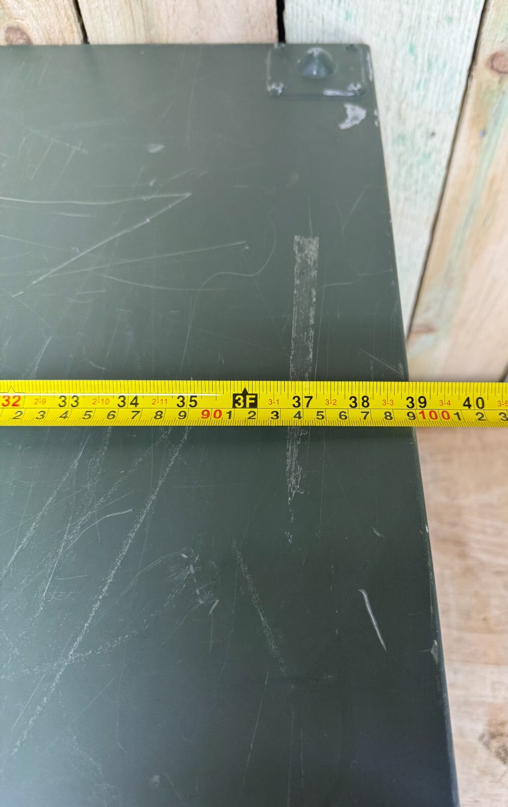 Military Surplus Metal Footlocker Case 39x22x16" Green Waterproof Storage