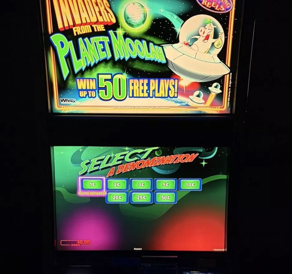 WMS BB2 SLOT MACHINE SOFTWARE GAME CARD ONLY INVADERS FROM PLANET MOOLAH TESTED