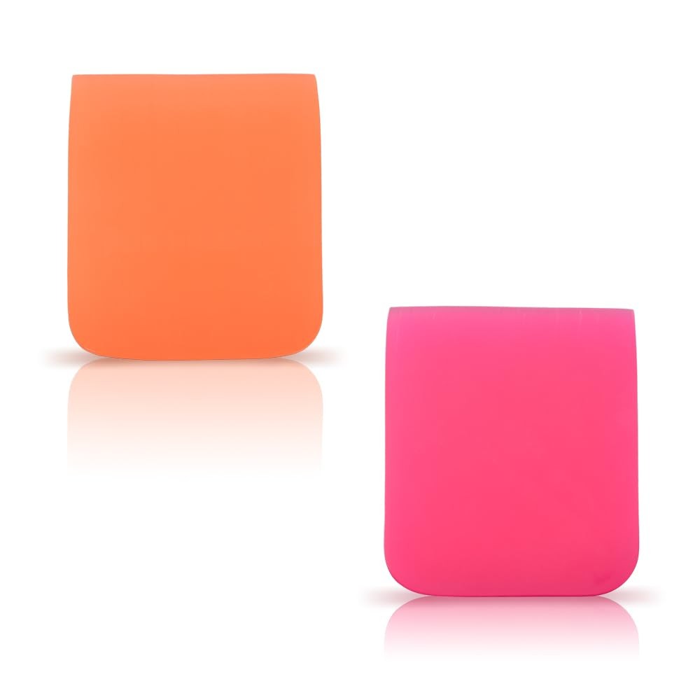 EHDIS Small Squeegee 2pcs Soft Rubber PPF Wrapping Scraper Orange