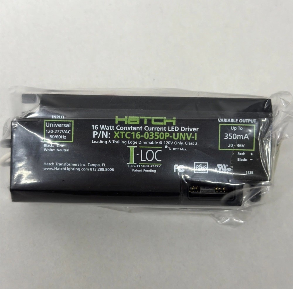 HATCH XTC16-0350P-UNV-I LED DRIVE TYPE PROGRAMMABLE CONSTANT DRIVER