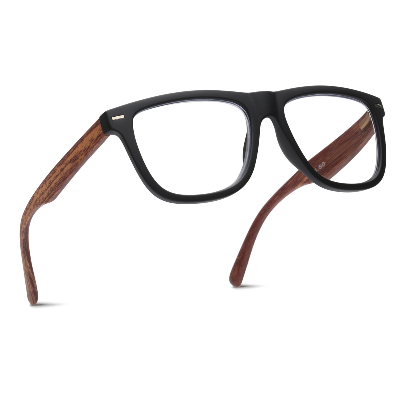 Most Durable TR-90 Men's Reading Glasses Thick Large Black Frame Blue Light Ray