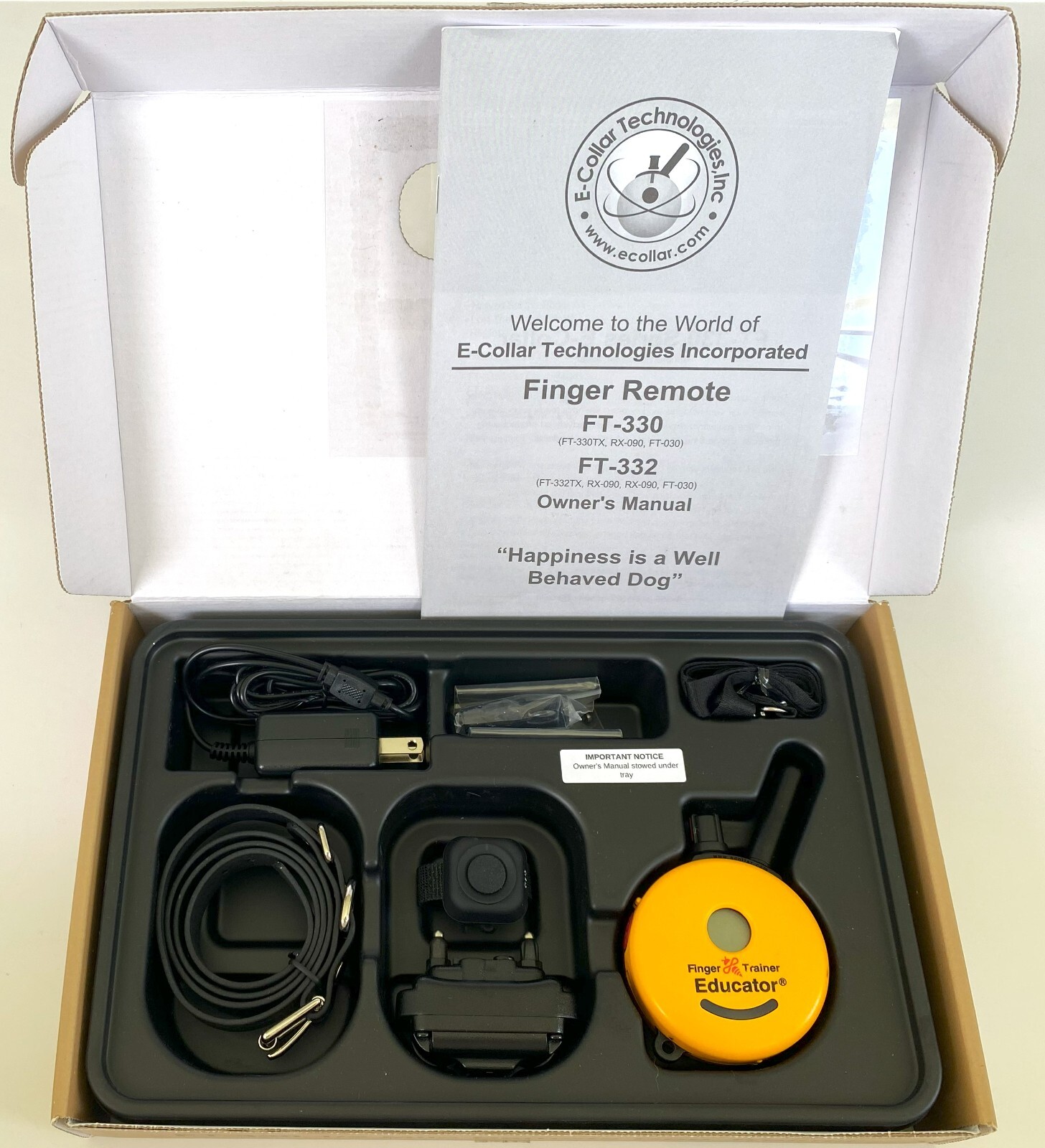 USED- Educator E-Collar FT-330-Waterproof Remote Finger Trainer 1/2 Mile Range