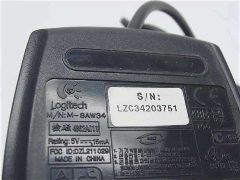 Dell Black 2 Button PS2 Mouse Logitech M-SAW34