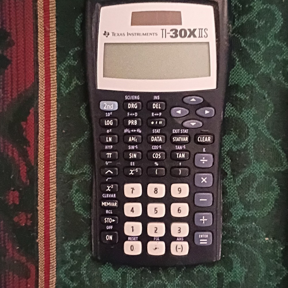 Texas Instruments TI-30XIIS Scientific Calculator LCD Display Statistics