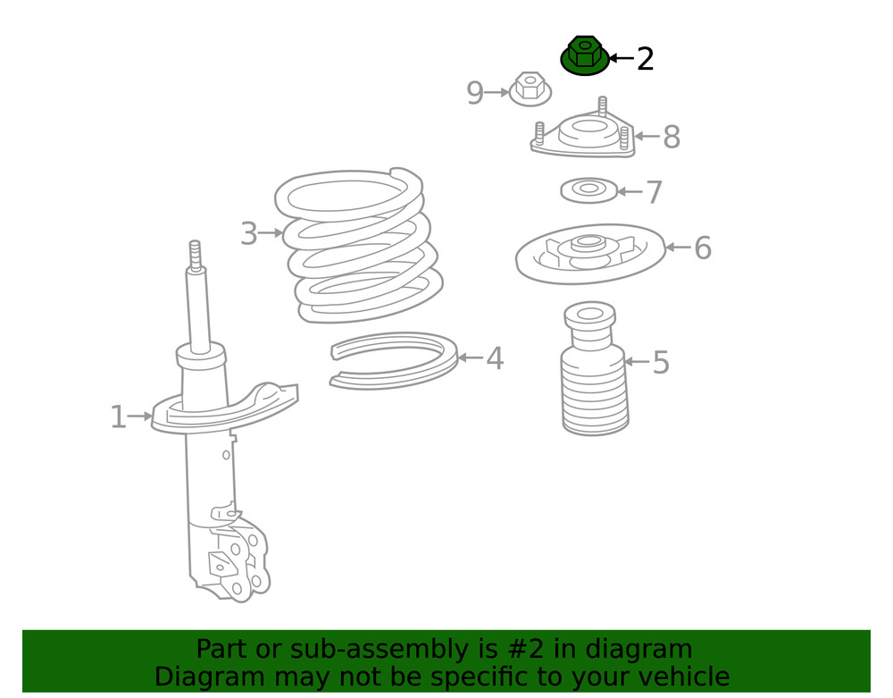 Genuine Mitsubishi Top Nut MF925636