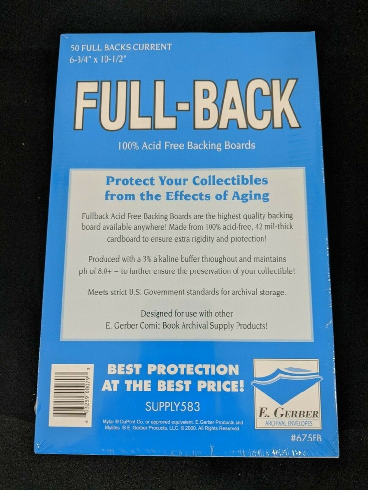 50 E. Gerber Mylites 4 & Full Backs Set -Current Modern Age Comic 700M4 675FB