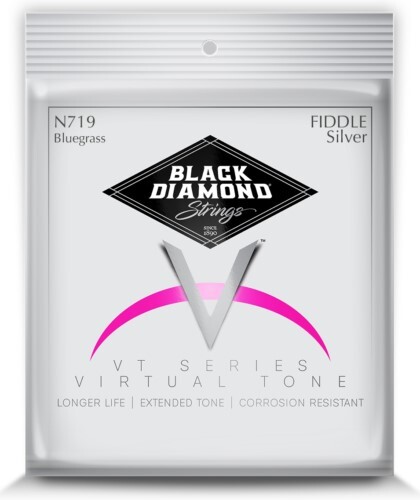Black Diamond Fiddle Violin Strings N719 Silver Plated Wound Set