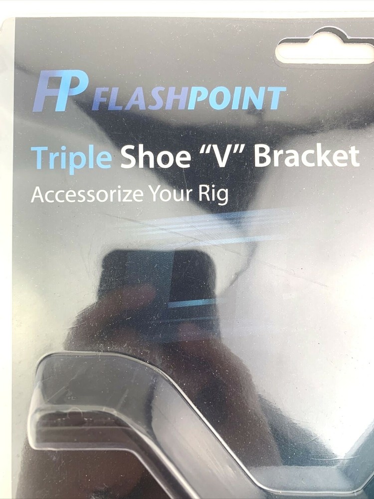 Flashpoint Triple Shoe Mount V-Bracket For DSLR Camera