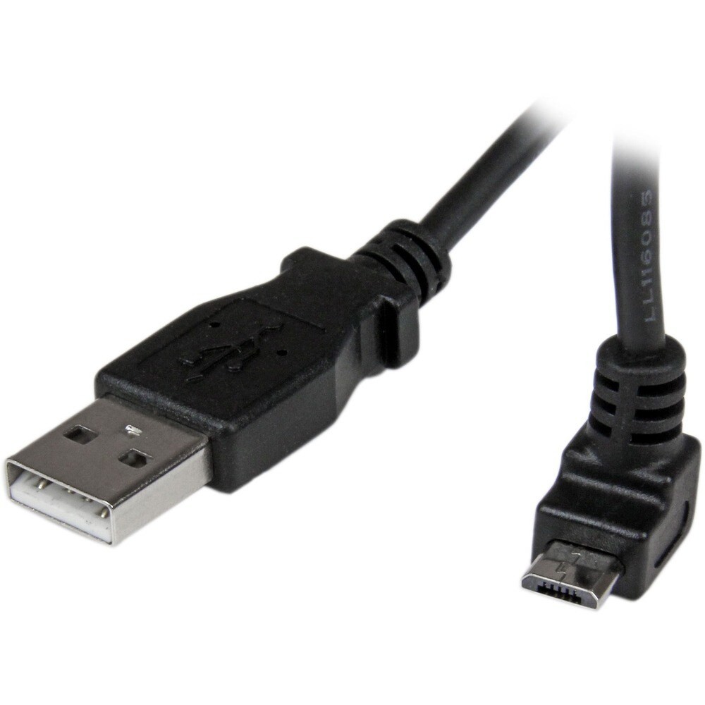 StarTech USBAUB2MU StarTech Cable 2m Micro USB A to Up Angle B Black Retail